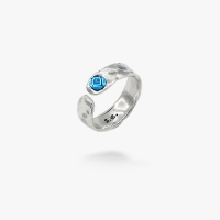 Перстень ЦЕФЕЇДА dark aquamarine 4мм, срібло 925° (цефеида)